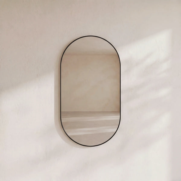COTTI - Stainless Steel Oval Mirror - 50 x 90 cm