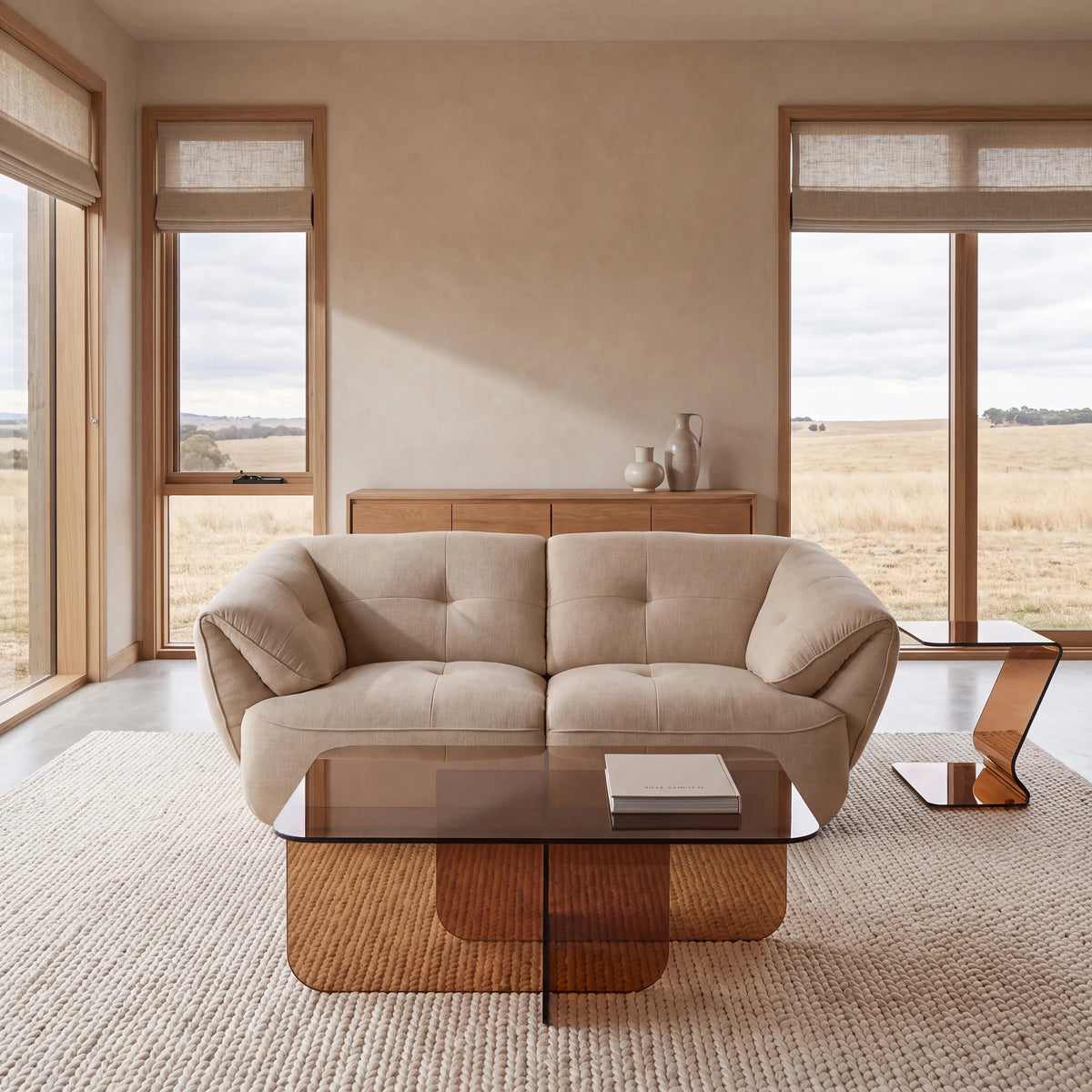 CYRIEL - Fabric 2 Seater Sofa