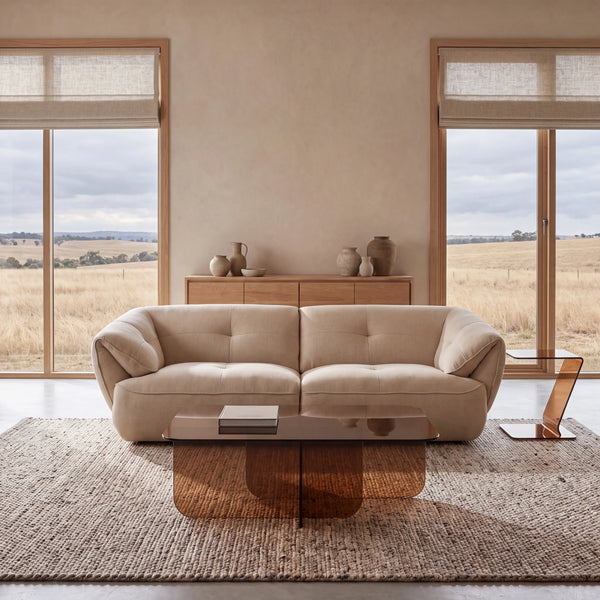 CYRIEL - Fabric 3 Seater Sofa