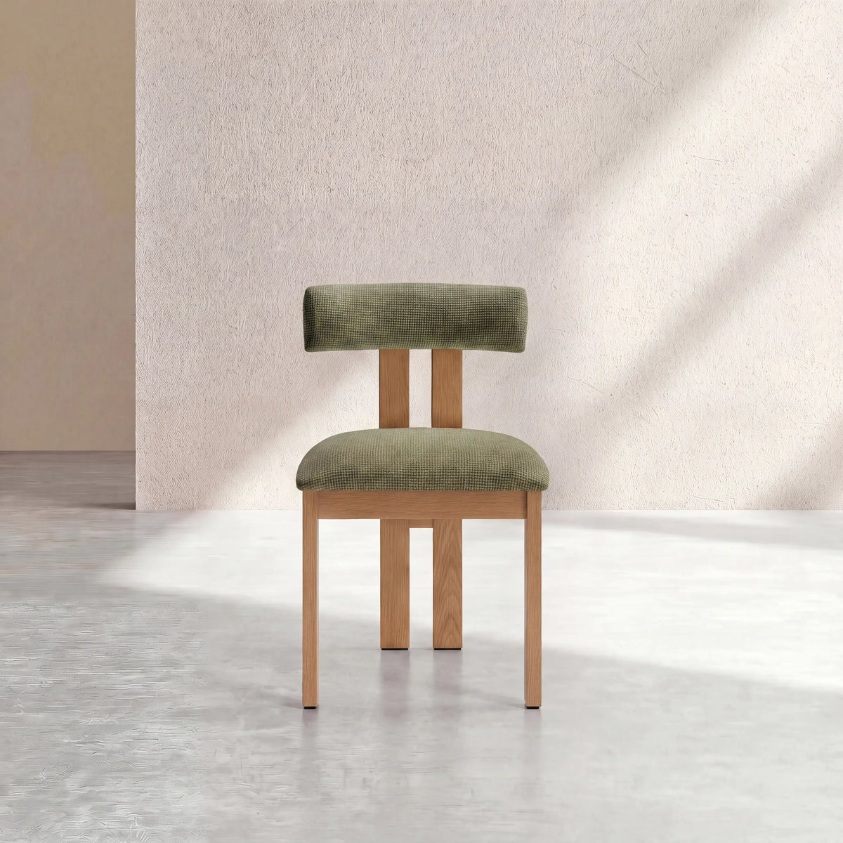DALYA - Oak & Fabric Set of 2 Chairs