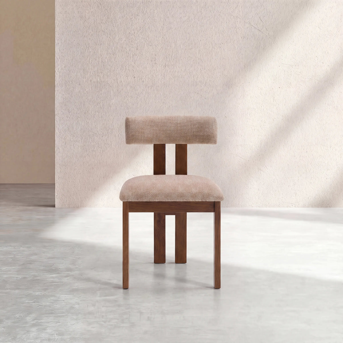 DALYA - Oak & Fabric Set of 2 Chairs
