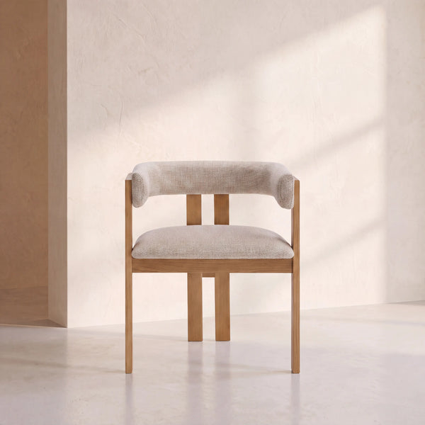 DALYA - Fabric & Oak Armchair