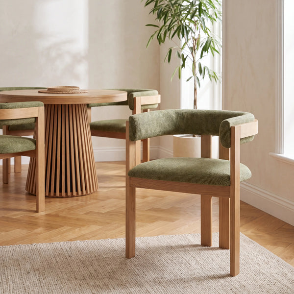 DALYA - Fabric & Oak Armchair