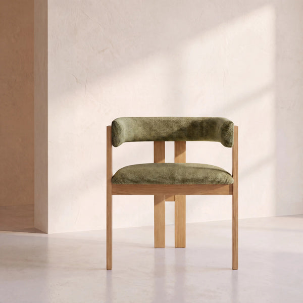 DALYA - Fabric & Oak Armchair