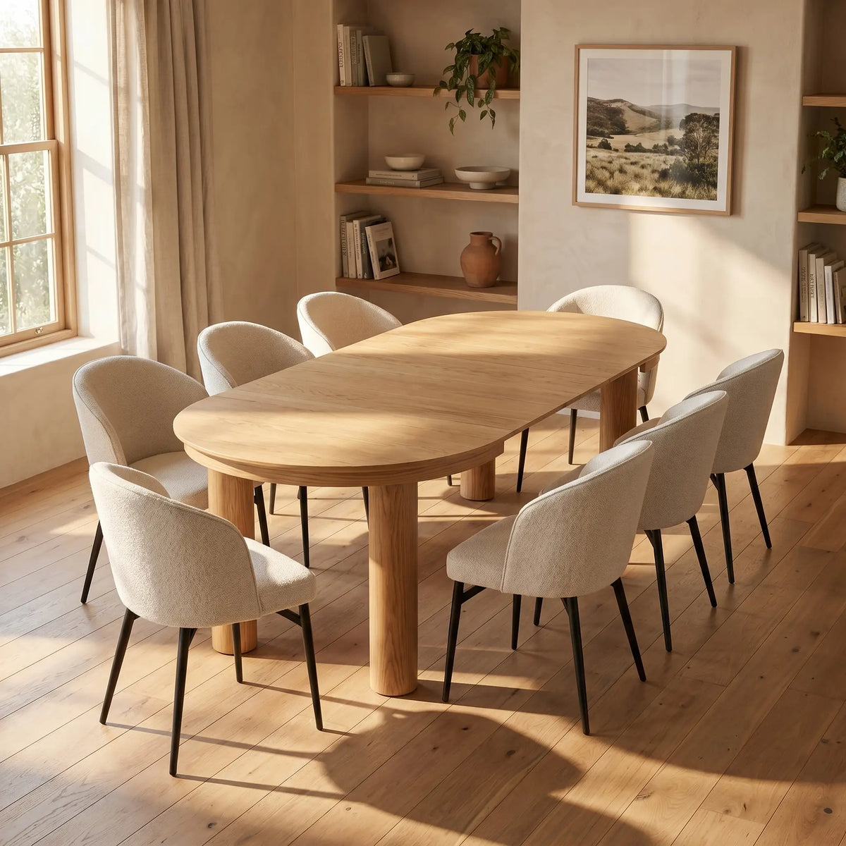 EIKEN - Oak Extendable Dining Table