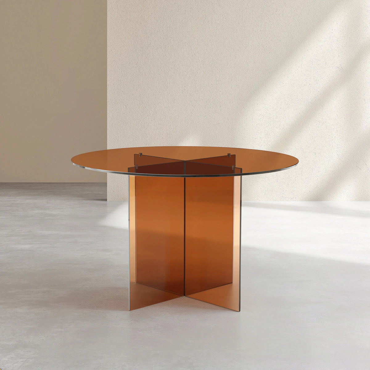 ELORY - Glass Round Dining Table