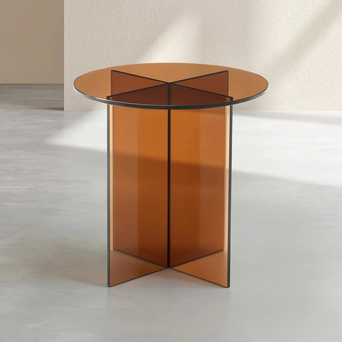 ELORY - Glass Round Side Table
