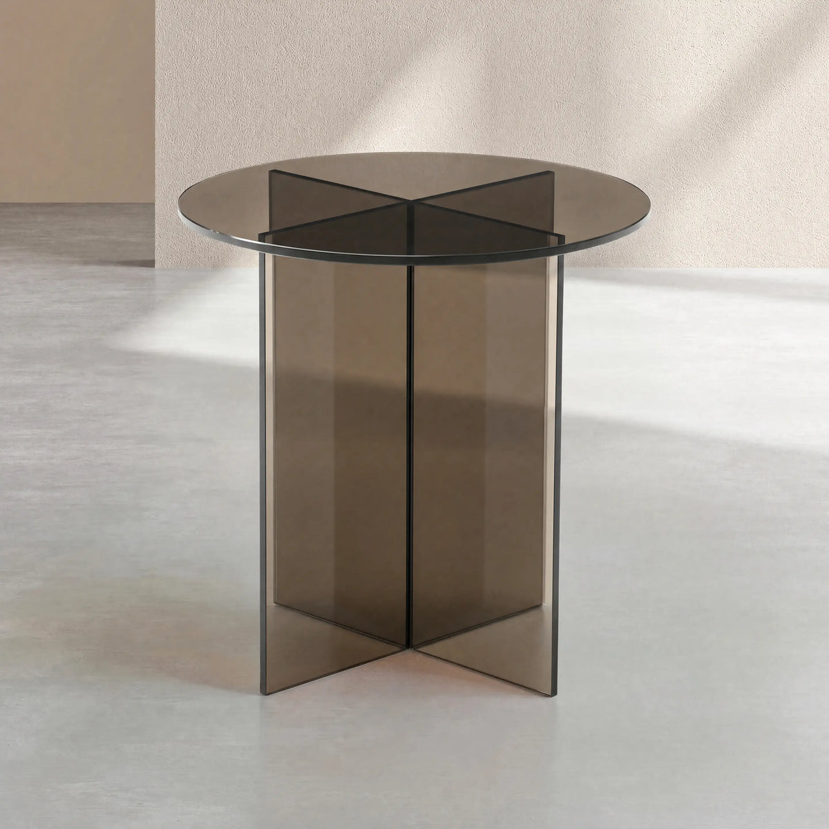 ELORY - Glass Round Side Table