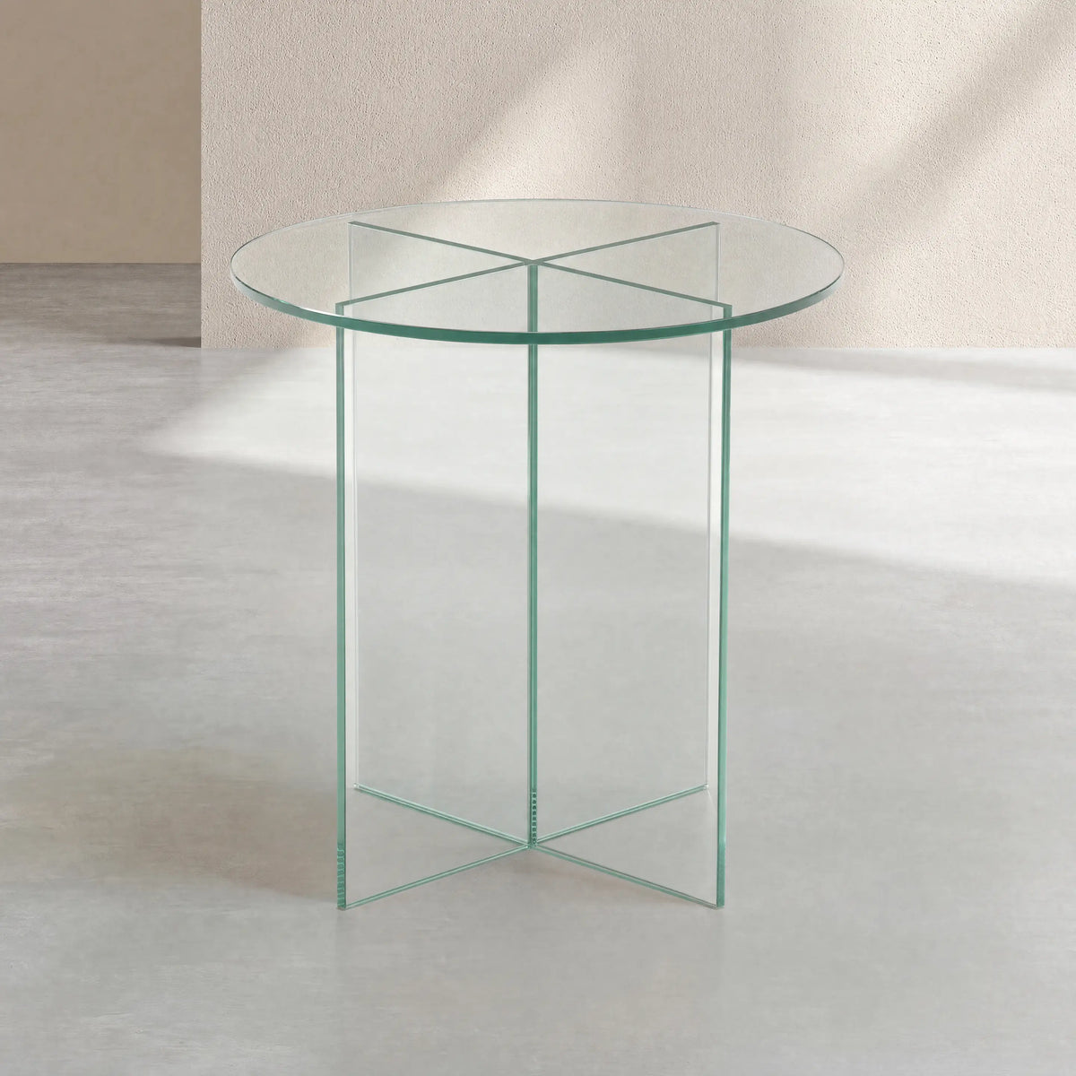 ELORY - Glass Round Side Table