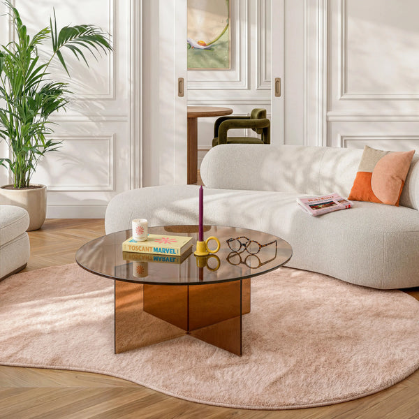ELORY - Glass Round Coffee Table