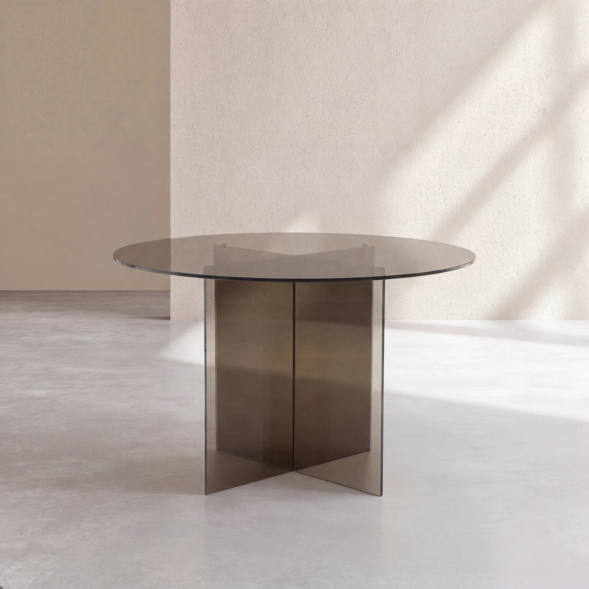 ELORY - Glass Round Dining Table
