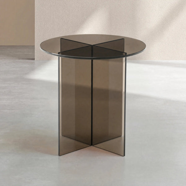 ELORY - Glass Round Side Table