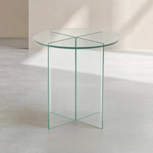 ELORY - Glass Round Side Table
