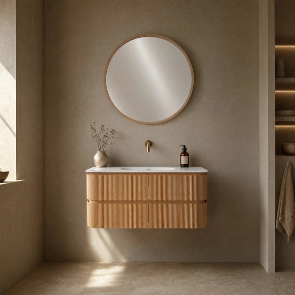 ENOLA - Ash 2 Drawer Bathroom Cabinet - 120 cm