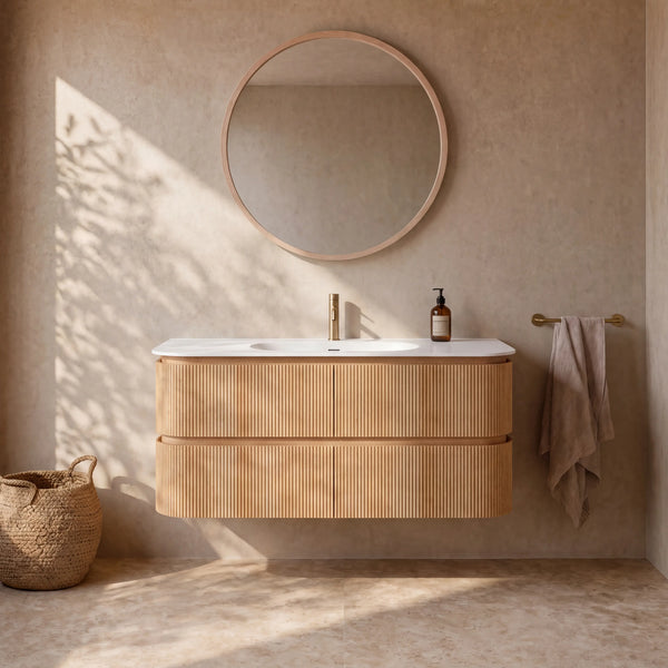 ENOLA - Ash 2 Drawer Bathroom Cabinet - 120 cm