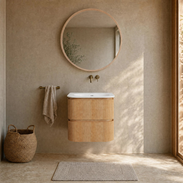 ENOLA - Ash 2 Drawer Bathroom Cabinet - 60 cm