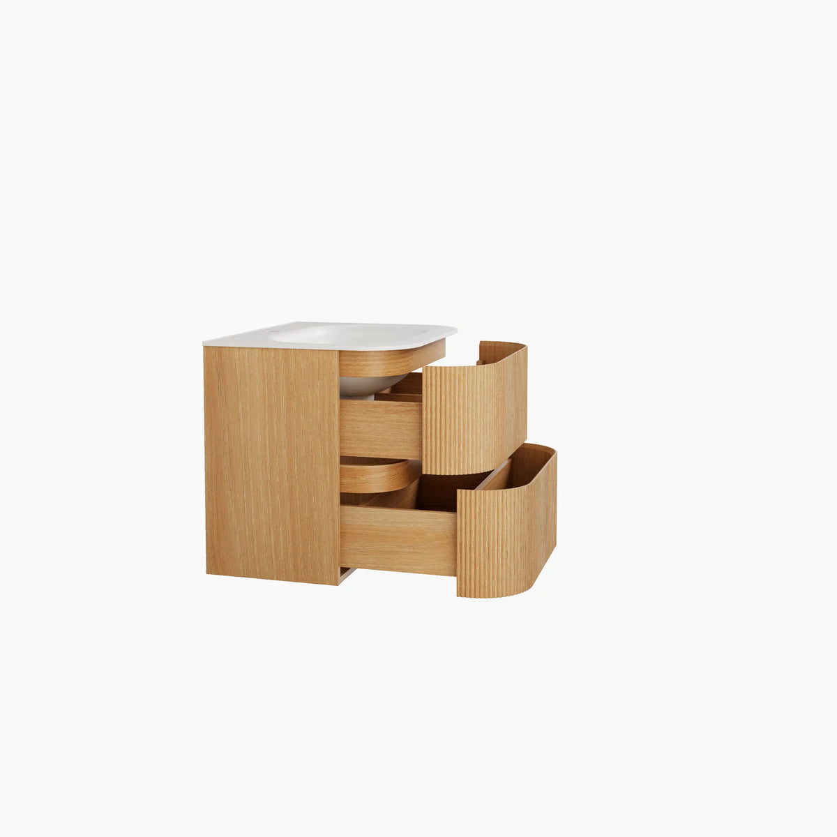 ENOLA - Ash 2 Drawer Bathroom Cabinet - 60 cm