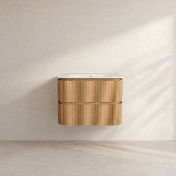ENOLA - Ash 2 Drawer Bathroom Cabinet - 80 cm
