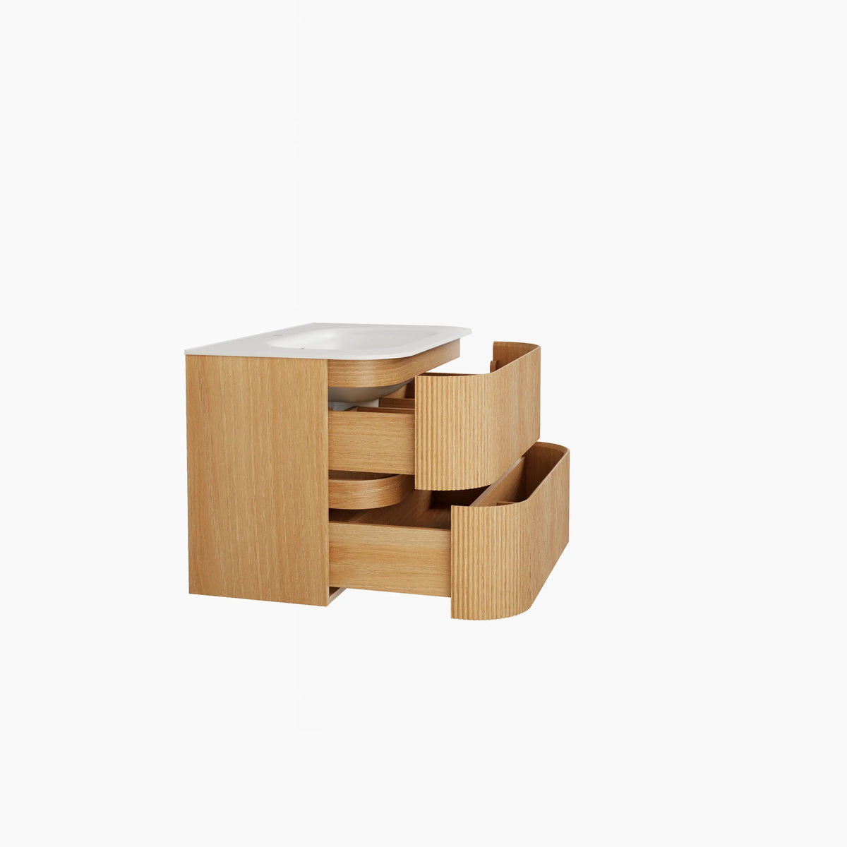 ENOLA - Ash 2 Drawer Bathroom Cabinet - 80 cm