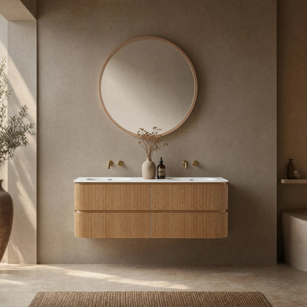 ENOLA - Ash Double-sink 4 Drawer Bathroom Cabinet - 150 cm