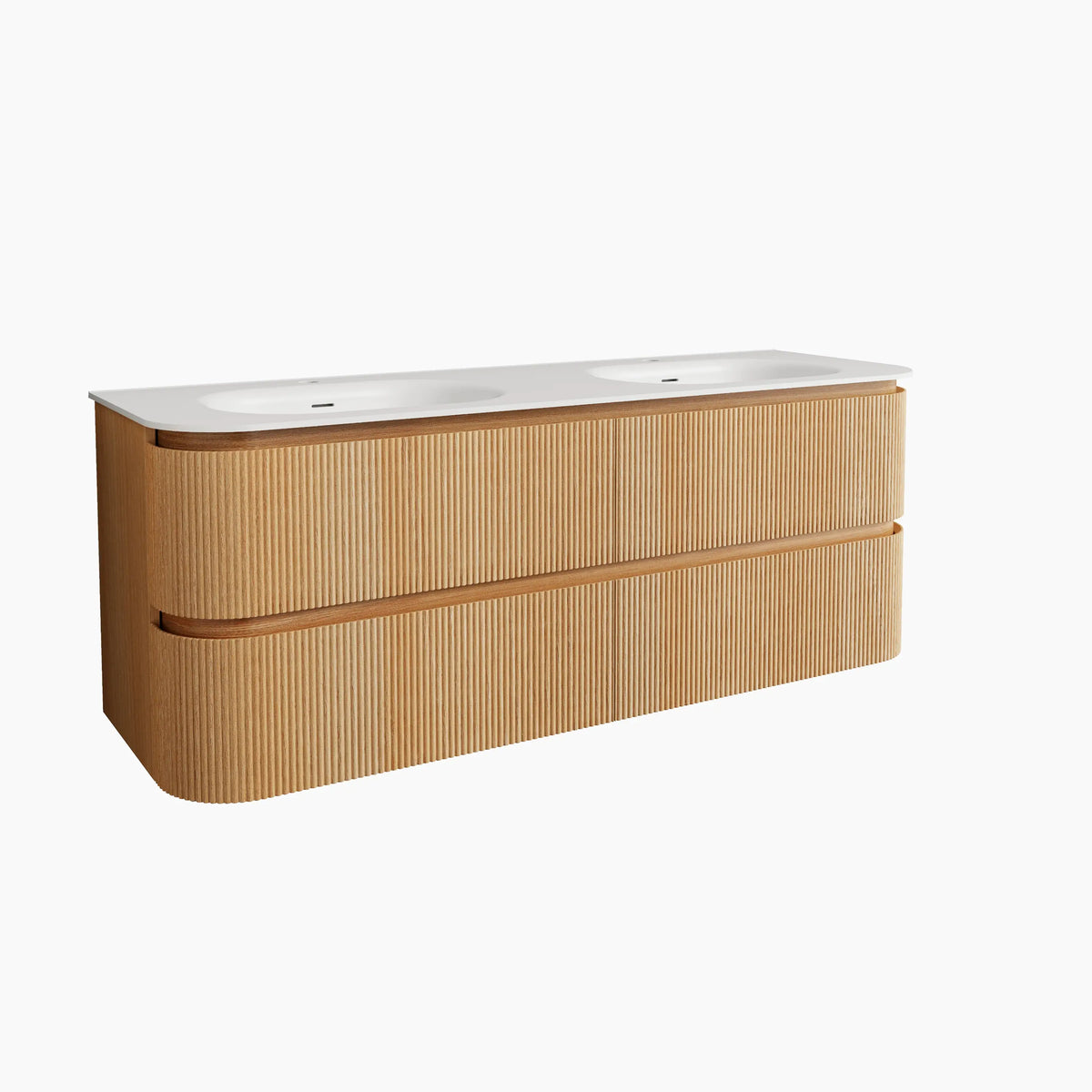 ENOLA - Ash Double-sink 4 Drawer Bathroom Cabinet - 150 cm