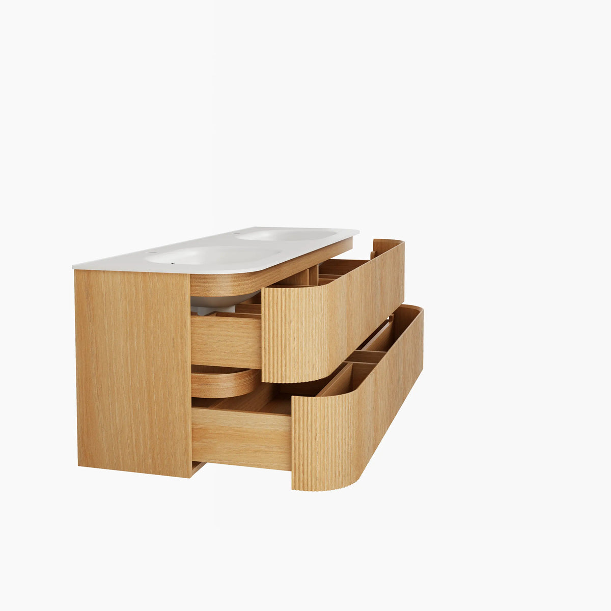 ENOLA - Ash Double-sink 4 Drawer Bathroom Cabinet - 150 cm
