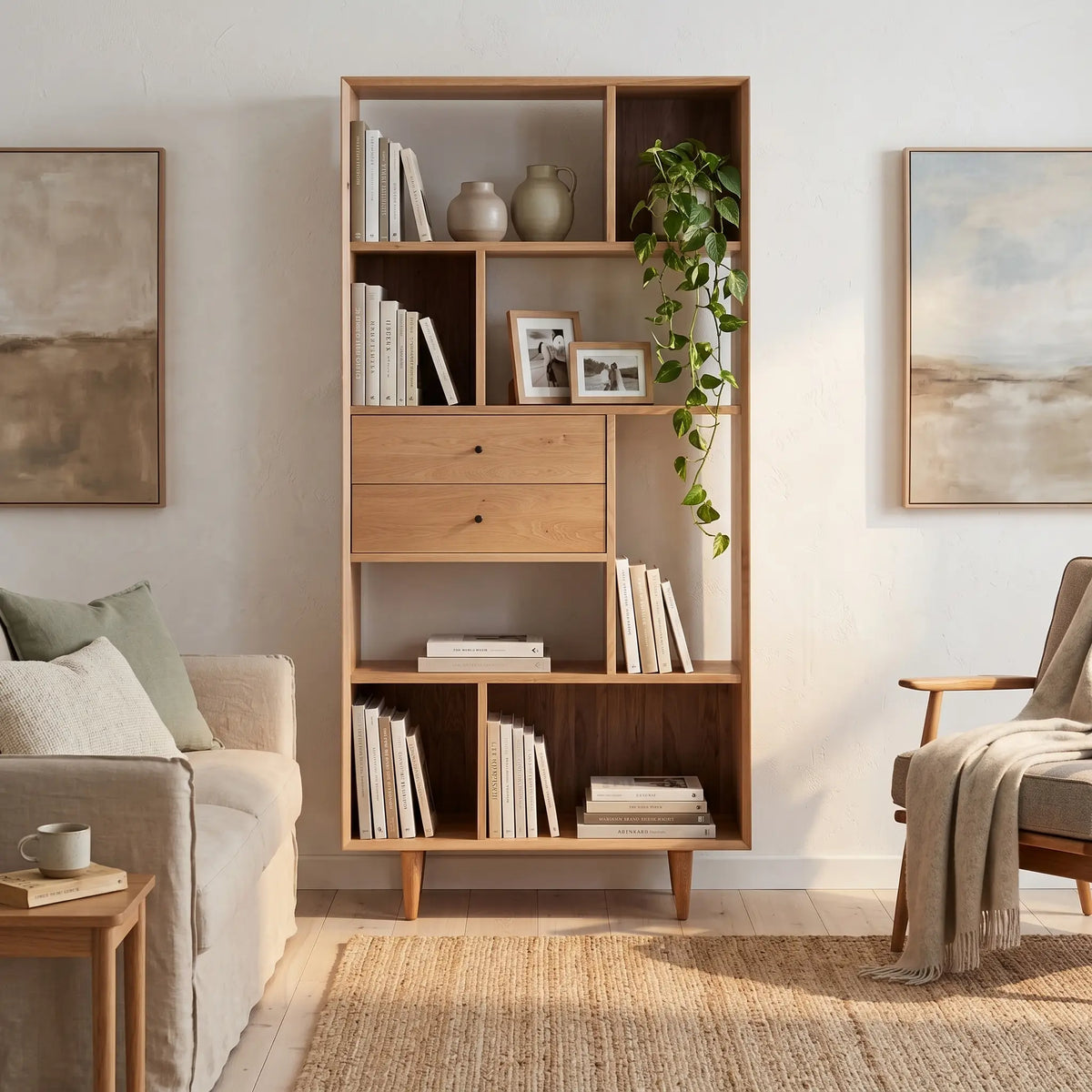EUGENIE - Oak Bookcase