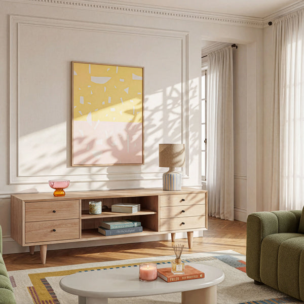 EUGENIE - Oak 5 Drawer Dresser