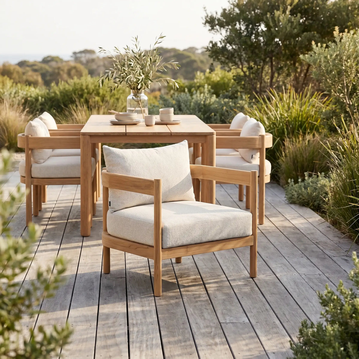 FIGARI - Teak Outdoor Armchair