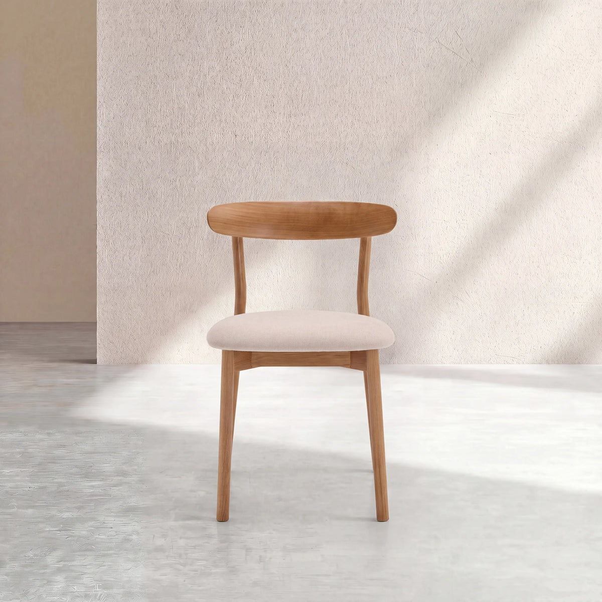 HAYDEN - Oak & Fabric Set of 2 Dining Chairs