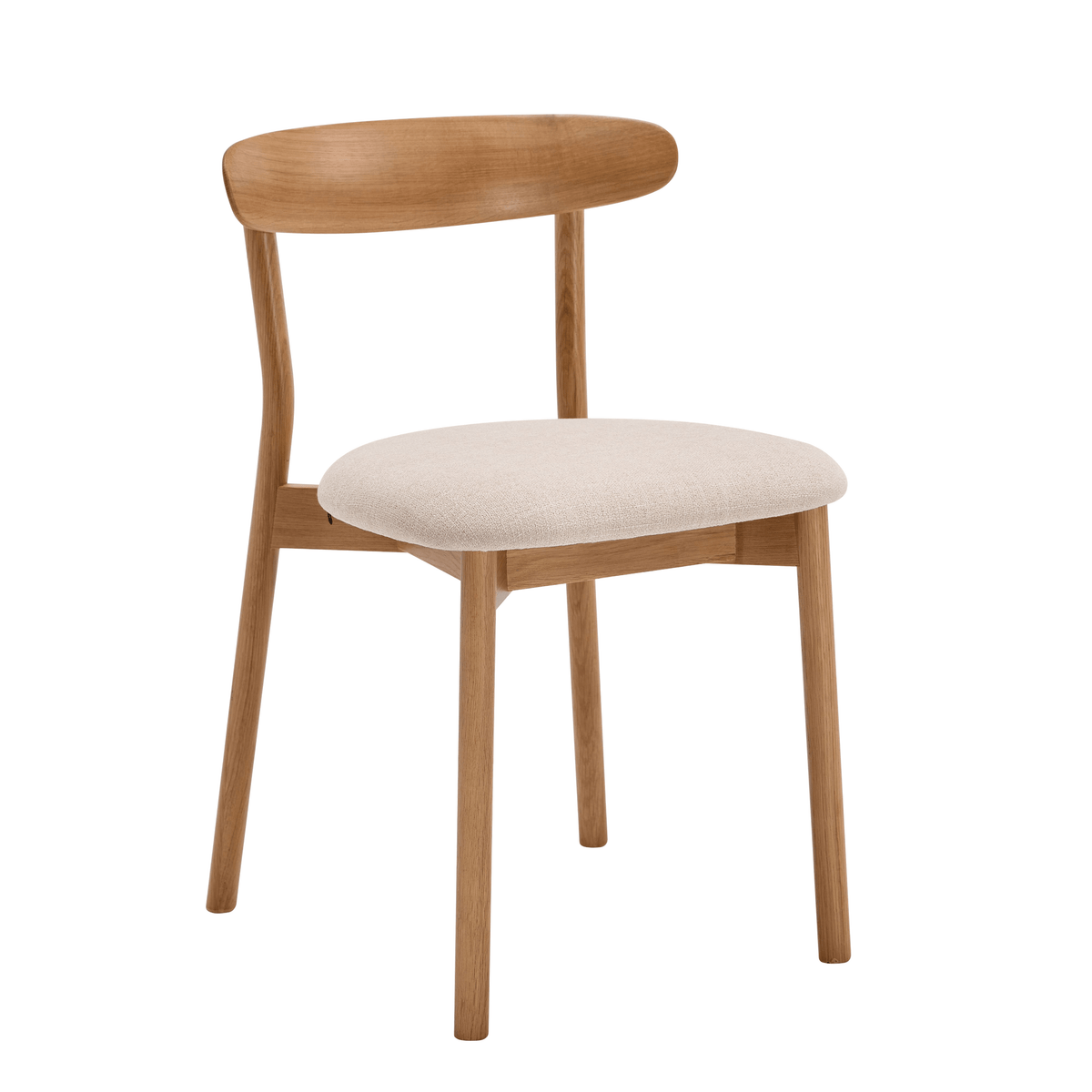 HAYDEN - Oak & Fabric Set of 2 Dining Chairs