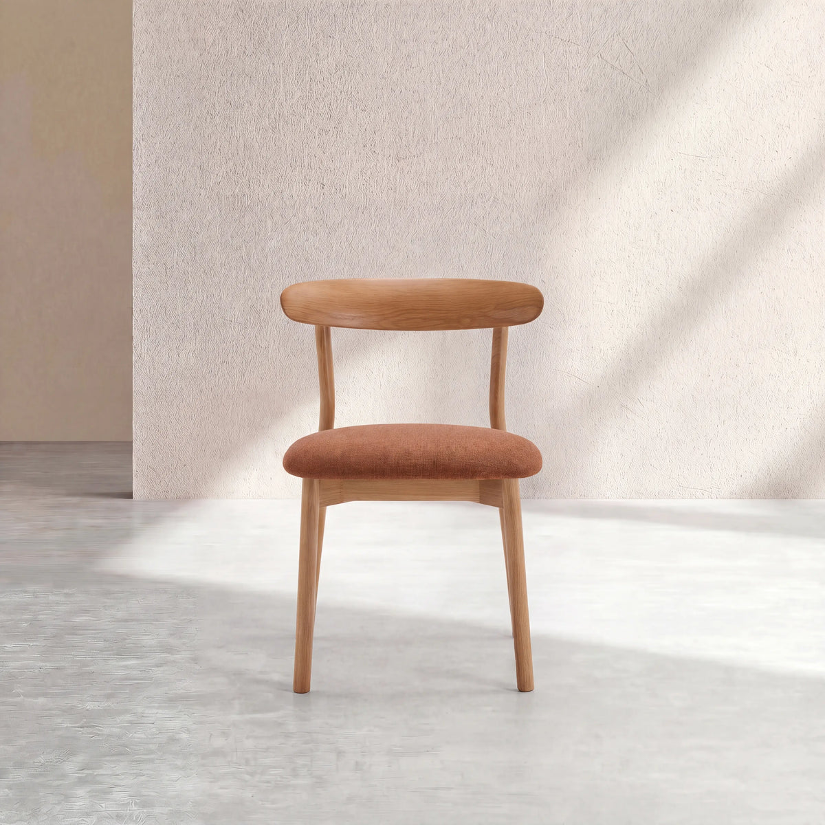 HAYDEN - Oak & Fabric Set of 2 Dining Chairs