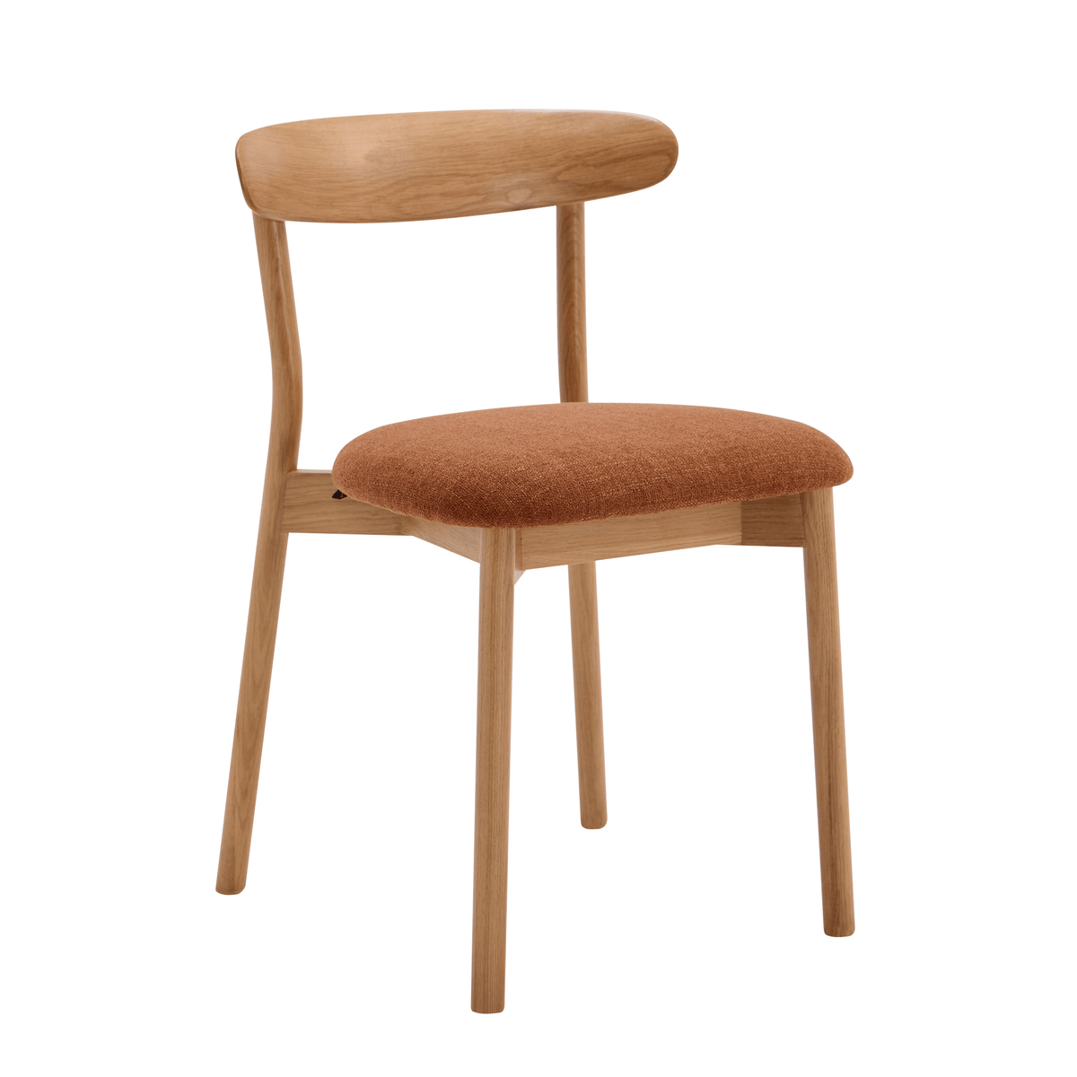 HAYDEN - Oak & Fabric Set of 2 Dining Chairs