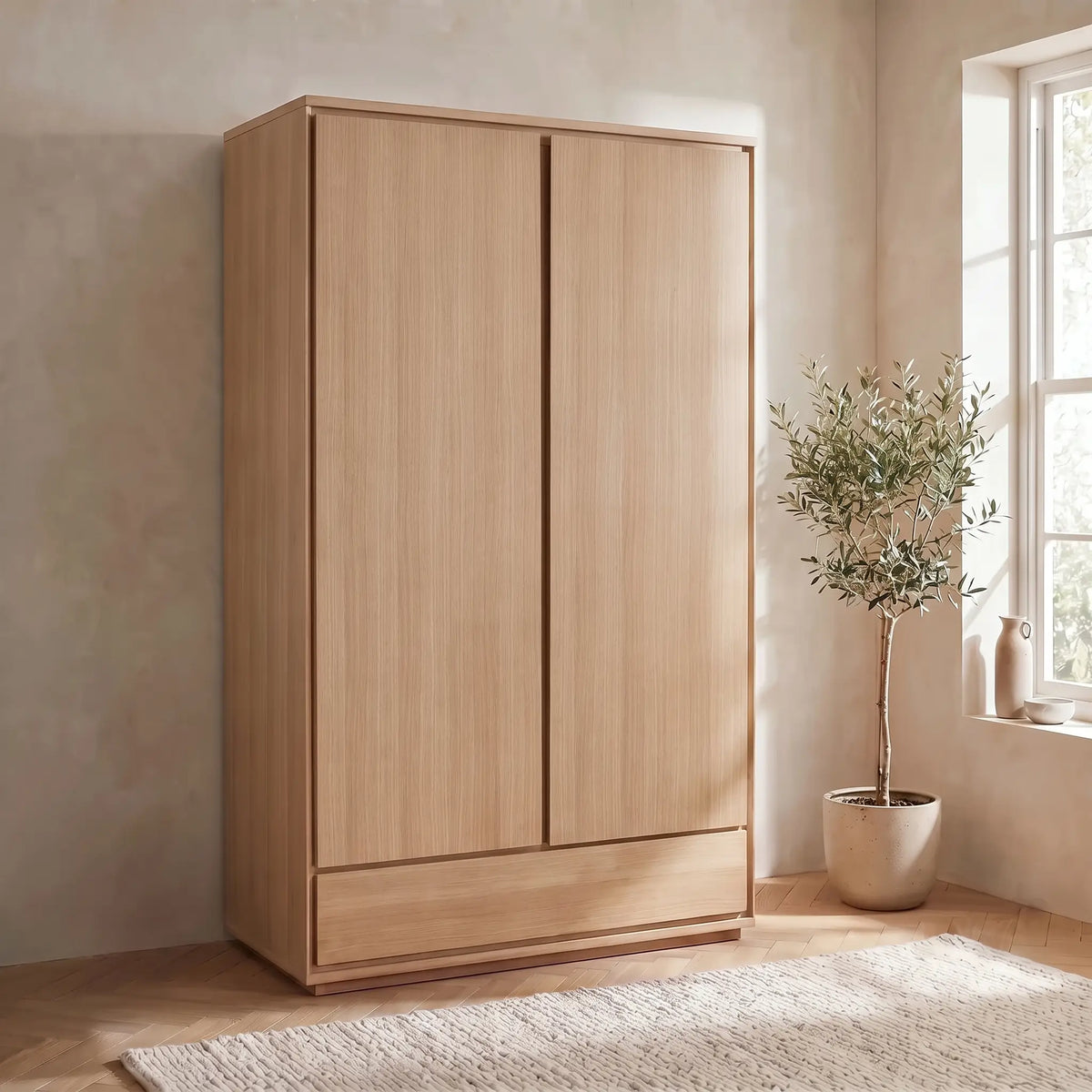 HAZO - Oak 2 Door Wardrobe