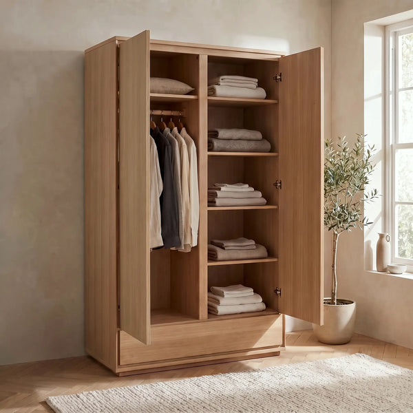 HAZO - Oak 2 Door Wardrobe