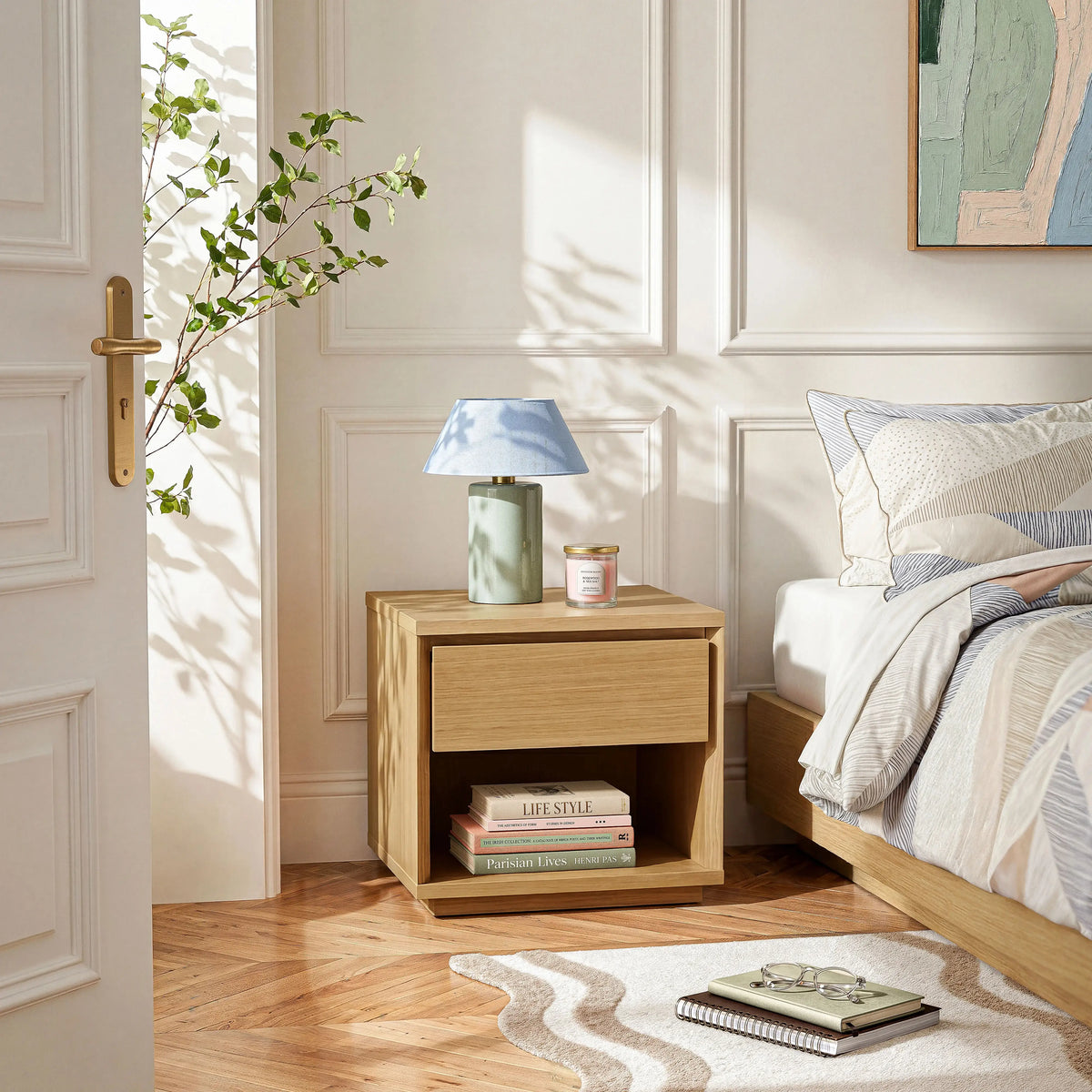 HAZO - Oak Bedside Table