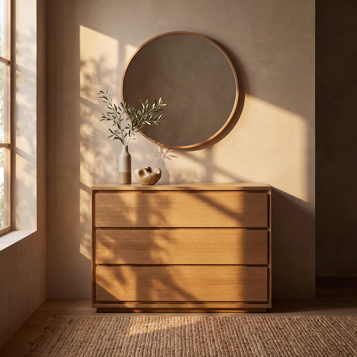 HAZO - Oak 3 Drawer Chest