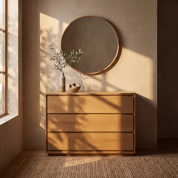 HAZO - Oak 3 Drawer Chest