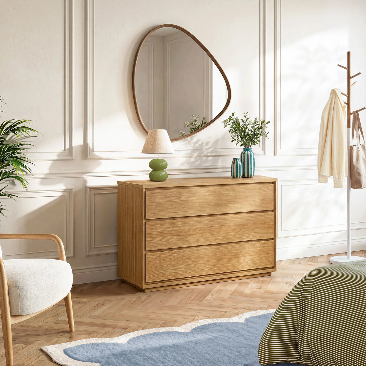 HAZO - Oak 3 Drawer Chest