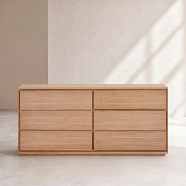 HAZO - Oak 6 Drawer Chest