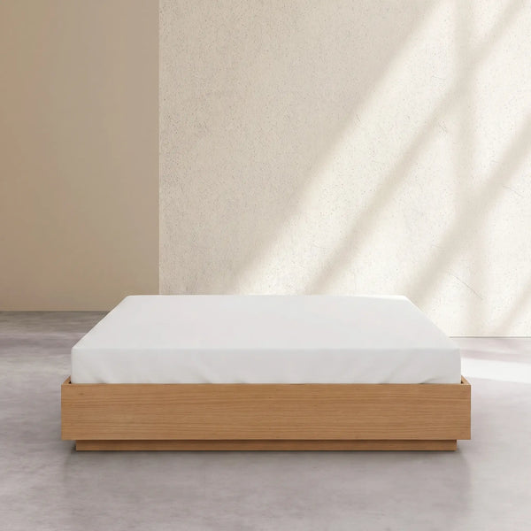 HAZO - Solid Oak Bed Base - Queen Size