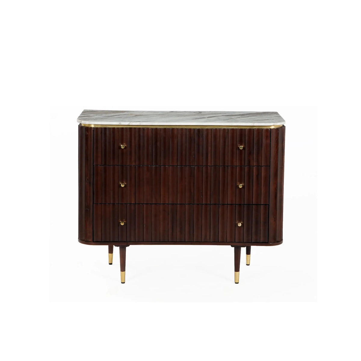 HECTOR - Acacia & Marble 3 Drawer Chest