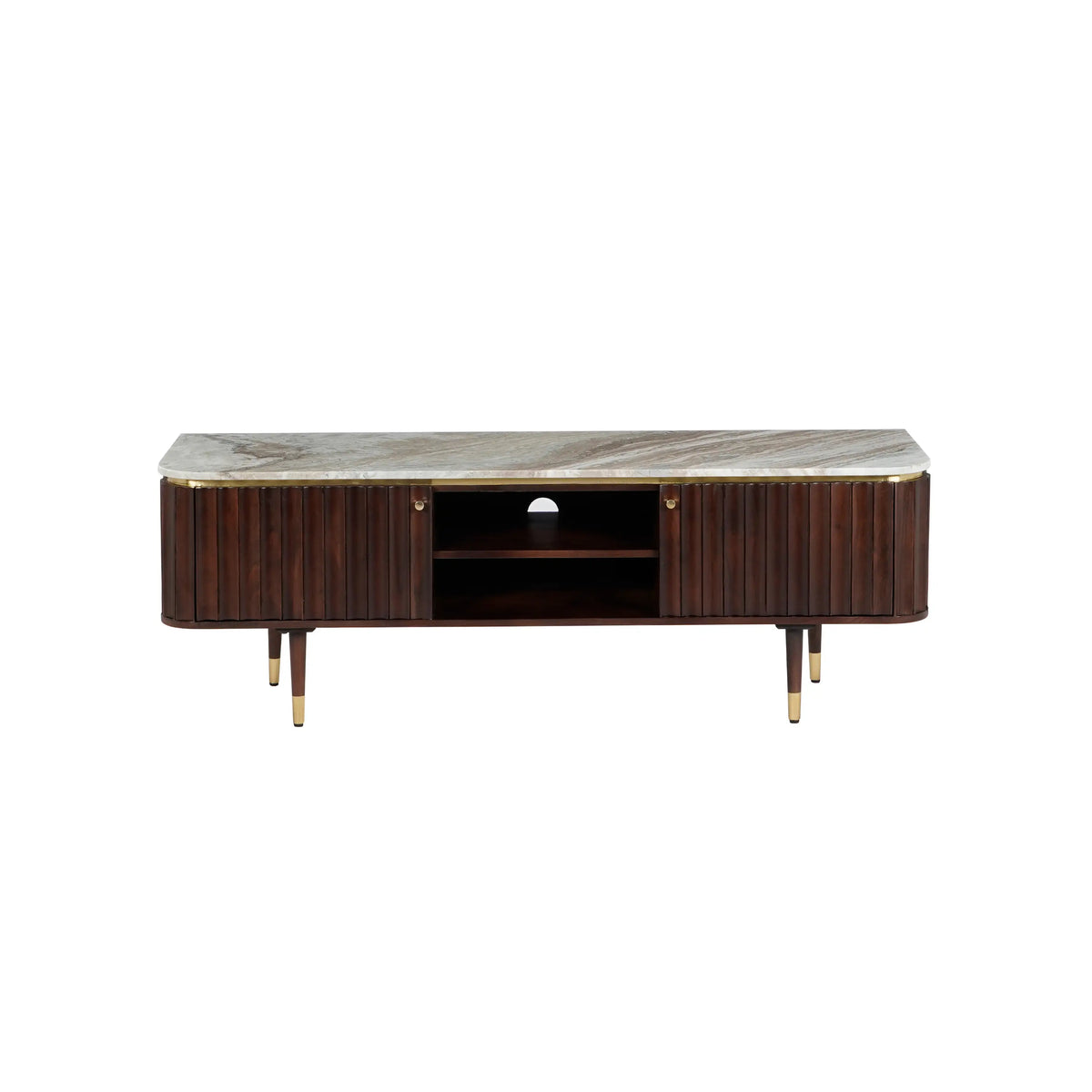 HECTOR - Acacia & Marble 2 Door Entertainment Unit