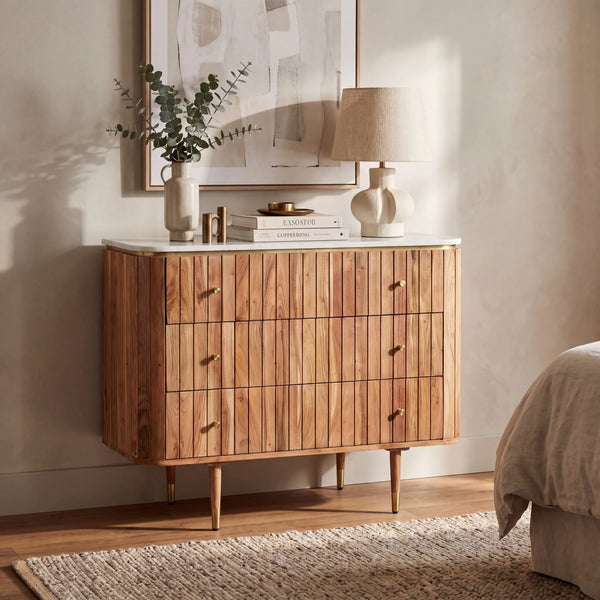 HECTOR - Marble 3 Drawer Chest