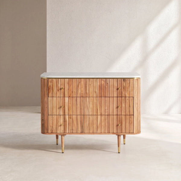 HECTOR - Marble 3 Drawer Chest