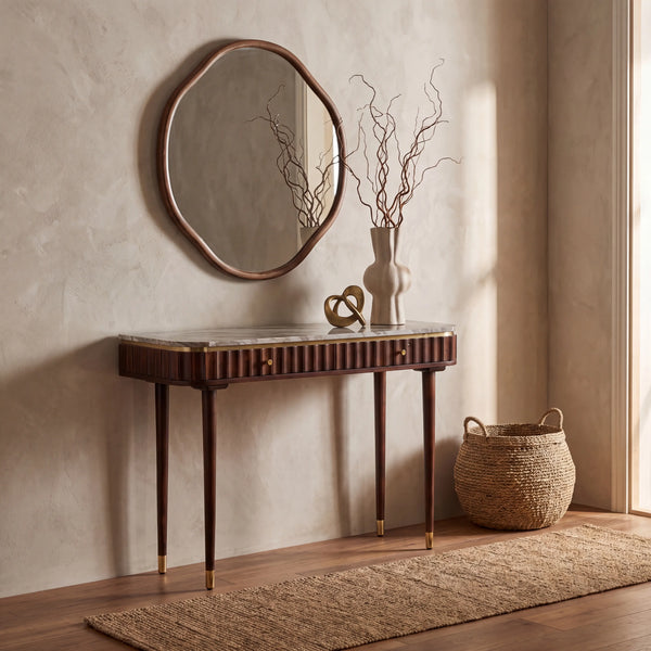 HECTOR - Marble 2 Drawer Console