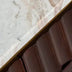 Grey marble dark wood