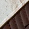 Grey marble dark wood