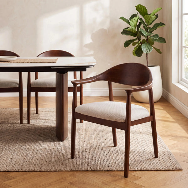 IRINA - Fabric & Oak Dining Chair