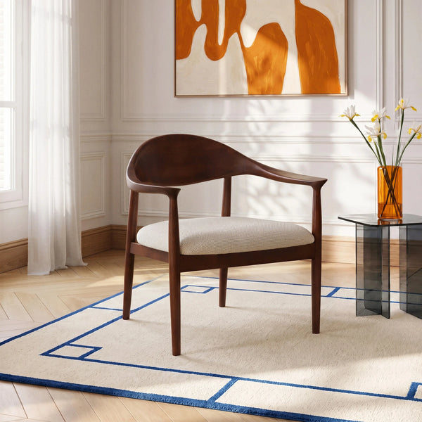 IRINA - Fabric & Oak Armchair